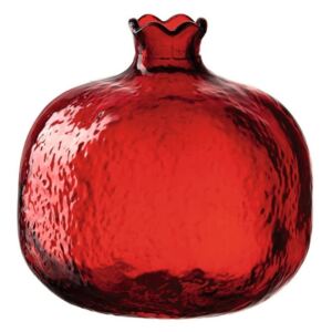 DECORA gránátalma alakú váza 10cm, piros - Leonardo