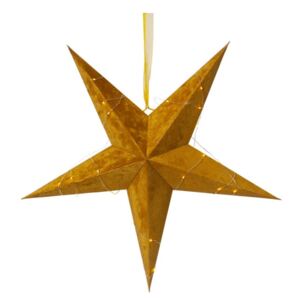Velvet aranyszínű karácsonyi világító dekoráció - Star Trading
