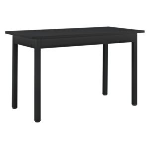[en.casa]® Étkezőasztal Turku 4 személyes design konyhai asztal 120 x 60 cm fekete
