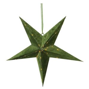 Velvet zöld karácsonyi világító dekoráció - Star Trading