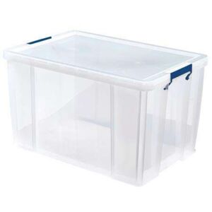 FELLOWES Műanyag tároló doboz, átlátszó, 85 liter, FELLOWES, "Pro