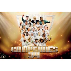 Real Madrid - Campeones 2019/2020 Plakát, (91,5 x 61 cm)