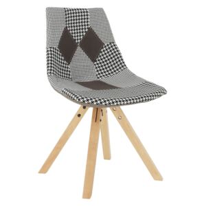 Dizájnos szék, szövet patchwork, PEPITO NEW TYP 10