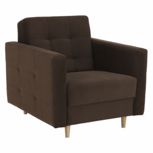 Szövetborítású fotel, barna (csokoládé), AMEDIA