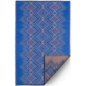 Jodhpur Multi Blue kék kétoldalas kültéri szőnyeg újrahasznosított műanyagból, 90 x 150 cm - Fab Hab
