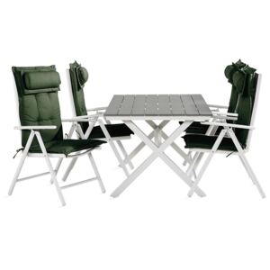 Asztal és szék garnitúra VG7409, Párna színe: Zöld