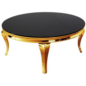 Grazia dohányzóasztal fekete-arany 100x100x40 cm