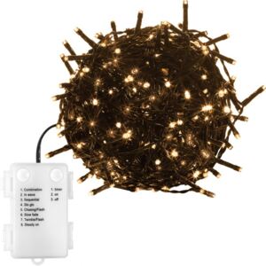 Karácsonyi LED fényfüzér 5 m - meleg fehér 50 LED - akku