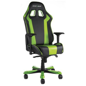 King irodai szék, fekete/zöld