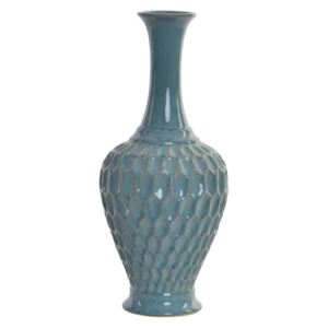 JR-145134-K - váza, kerámia, 20X46, kék, régies