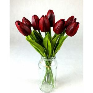 Real touch tulipán bordó 10 szál