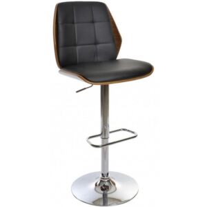 MB-153300 - szék, műanyag, diófa, 50X52X122, állítható, krómozott, fekete