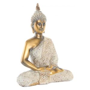RF-139423-k - buddha figura, műgyanta, 22X11X30 , fehér, régies