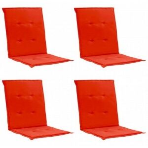4 db piros párna kerti székhez 100 x 50 x 3 cm