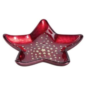 Leonardo Caldo csillag tányér 15cm, piros