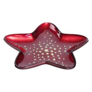 Leonardo Caldo csillag tányér 23cm, piros