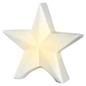 Leonardo Felice LED porcelán csillag 15cm, fehér