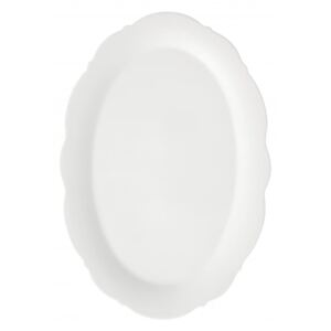 Porcelán Tálalótálca, Meringa Fehér, H36xSz24,5 cm