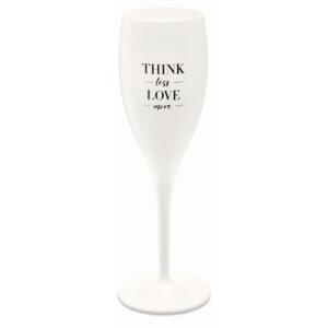Pezsgőspohár, Unbreakable Superglas Fehér, Think Less Love More, 100 ml