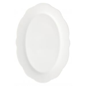 Porcelán Tálalótálca, Meringa Fehér, H30,5xSz21 cm
