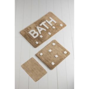 Bath barna fürdőszobaszőnyeg, 3 db
