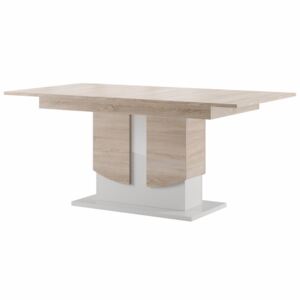 Asztal C75 Sonoma tölgy + fényes fehér