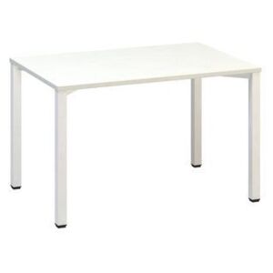 Alfa 420 konferenciaasztal fehér lábazattal, 120 x 80 x 74,2 cm, egyenes kivitel, fehér mintázat