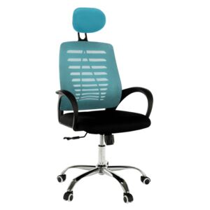 Irodai szék, kék|fekete, ELMAS