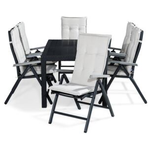 Asztal és szék garnitúra VG5282 Fekete + fehér