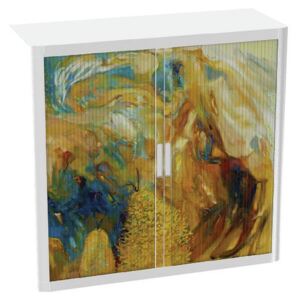 Paperflow Fém iratszekrény, rolós, 104 x 110 x 41,5 cm, festmény%