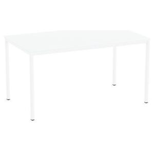 Versys étkezőasztal, fehér RAL 9003 színű lábazattal, 140 x 80 x 74,3 cm, fehér