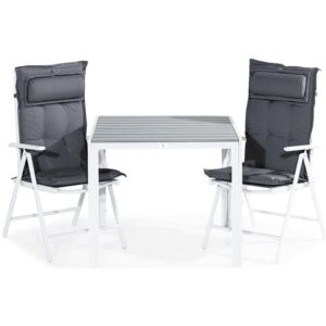 Asztal és szék garnitúra VG7398, Párna színe: Szürke