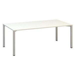 Alfa 420 konferenciaasztal szürke lábazattal, 200 x 100 x 74,2 cm, fehér mintázat