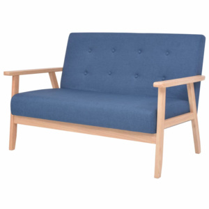 2 személyes kék szövet kanapé