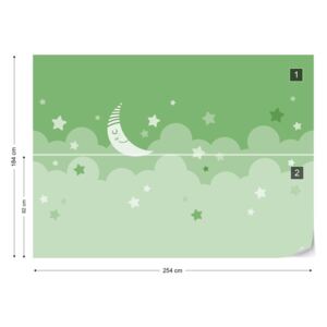 GLIX Fotótapéta - Sleepy Skies in Green Papírová tapeta - 254x184 cm