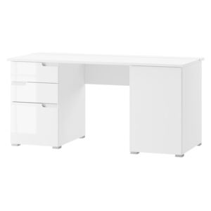 Íróasztal CZP14, Szín: Fehér + fényes fehér