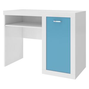 Íróasztal YM41, Szín: Fehér + kék