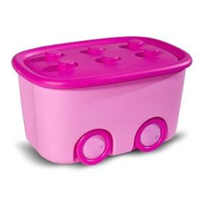 Funny Box műanyag játéktároló, pink 46L 39x58x32 cm