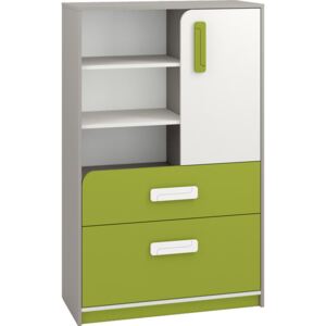Polcos szekrény MEV7, Színes dekorációk: Zöld