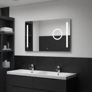 LED-es fürdőszobai falitükör érintésérzékelővel 100 x 60 cm
