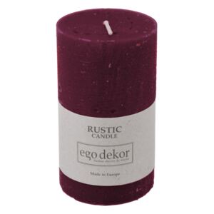 Rustic borvörös gyertya, magasság 10 cm - Baltic Candles