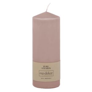 Eco Top púder rózsaszín gyertya, magasság 18 cm - Baltic Candles