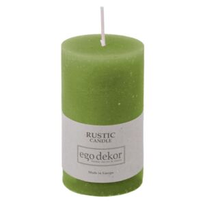 Rustic zöld gyertya, magasság 10 cm - Baltic Candles