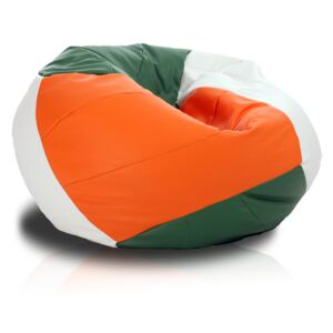 Babzsák fotel MT500, Szín: Fehér + narancs + zöld