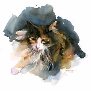 Keeling, John - Calico Cat, 2015, Festmény reprodukció