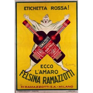 Cappiello, Leonetto - poster for the drink Amaro (Amer) felsina Ramazzotti, 1926 Festmény reprodukció