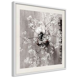 Bimago Reminiscence of Spring - keretezett kép 20x20 cm Fehér keret paszpartu