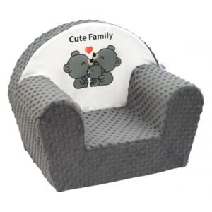New Baby Minky Cute Family gyerekfotel - szürke