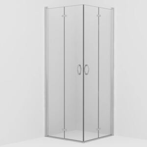 Zuhanykabin összecsukható ESG ajtókkal 75 x 75 x 185 cm