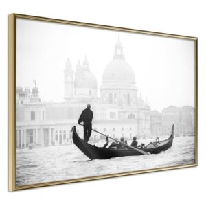 Bimago Symbols of Venice - keretezett kép 60x40 cm Arany keret